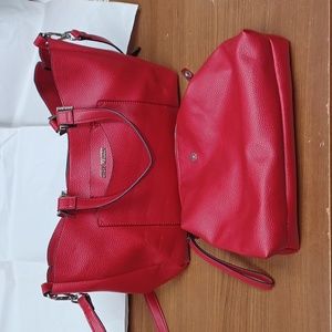 Steve Madden Red pocket book and purse.